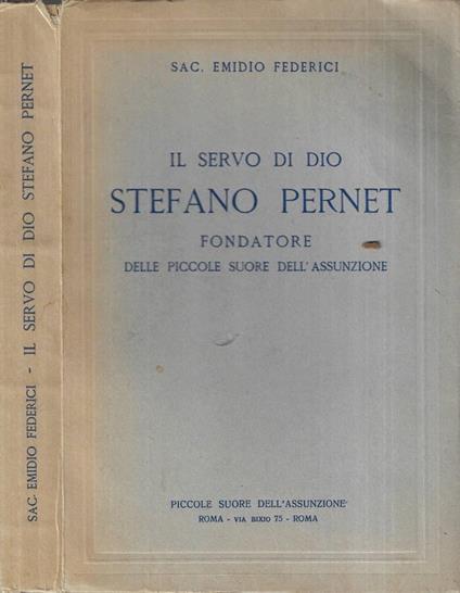 Il servo di Dio Stefano Pernet - copertina