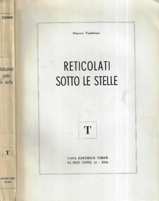 Reticolati sotto le stelle - copertina
