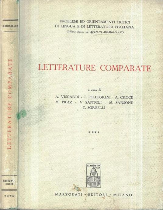 Letterature comparate - copertina
