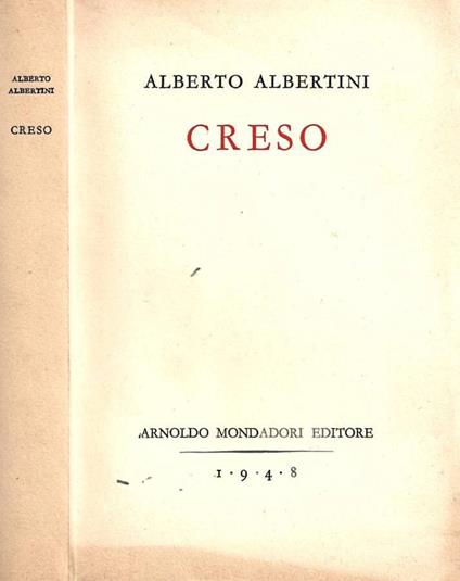 Creso - Alberto Albertini - copertina