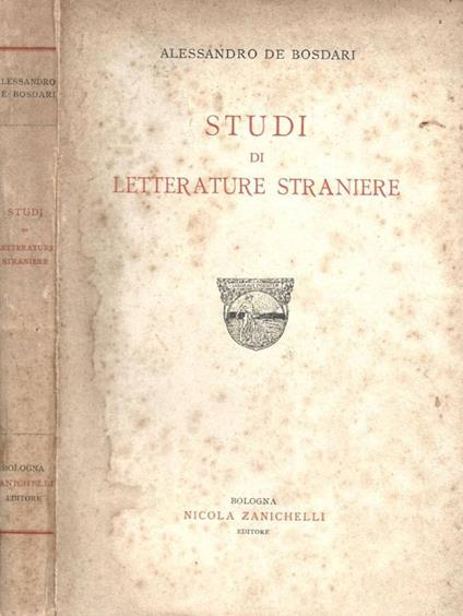 Studi di letterature straniere - copertina
