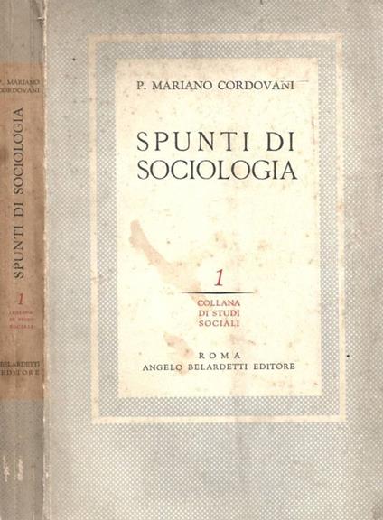 Spunti di sociologia - copertina