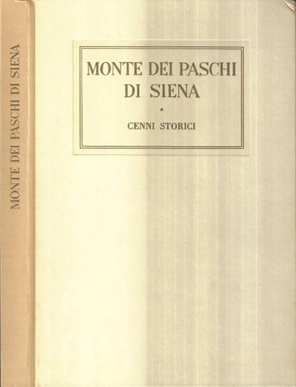 Monte dei Paschi di Siena - copertina