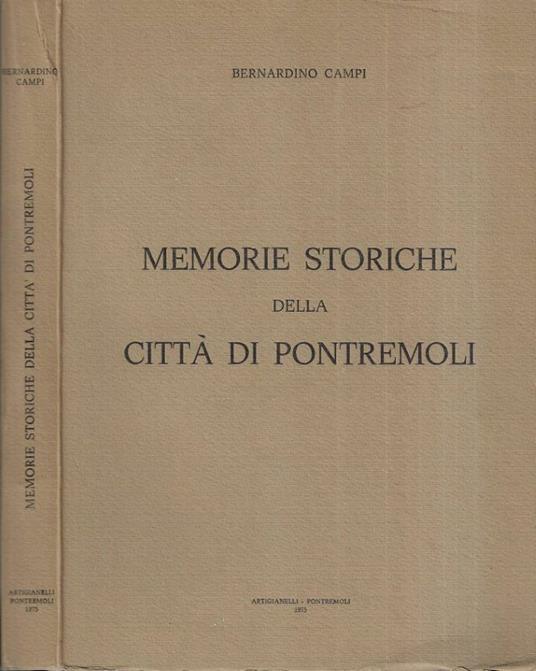 Memorie storiche della città di Pontremoli - copertina