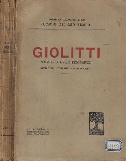 Giovanni Giolitti - copertina