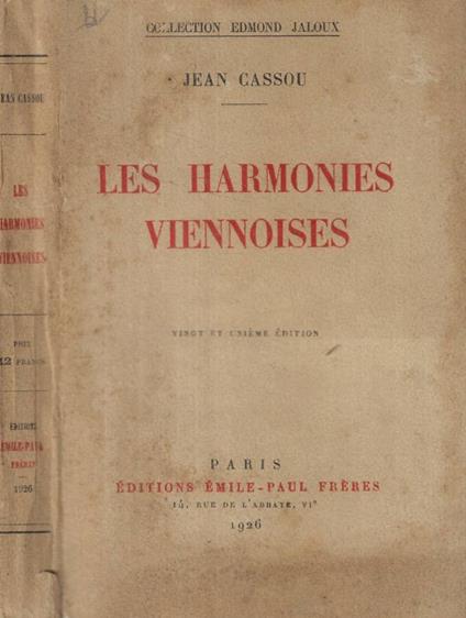 Les harmonies viennoises - copertina