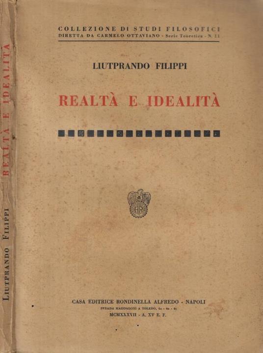 Realtà e idealità - copertina