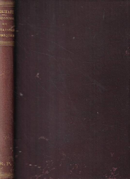 Théories et notations chimiques - copertina