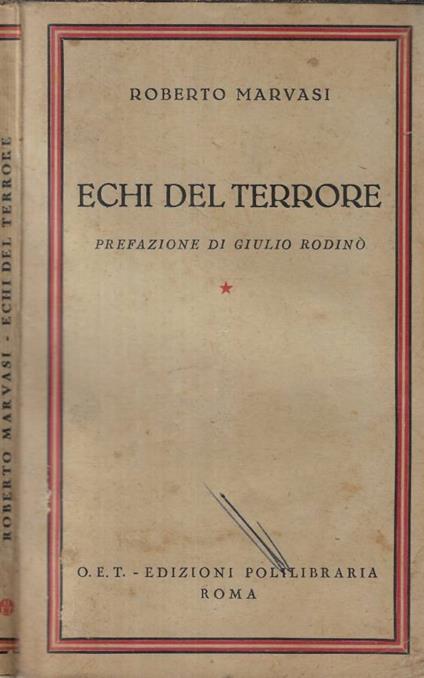 Echi del terrore - Roberto Marvasi - copertina