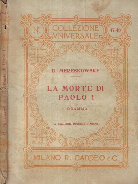 La morte di Paolo I - copertina