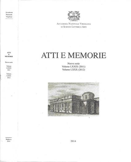 Atti e memorie - copertina