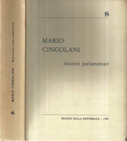 Mario Cingolani. Discorsi parlamentari - copertina