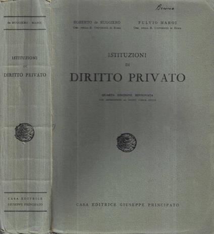 Istituzioni di diritto privato - copertina