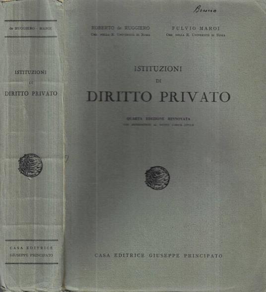 Istituzioni di diritto privato - copertina