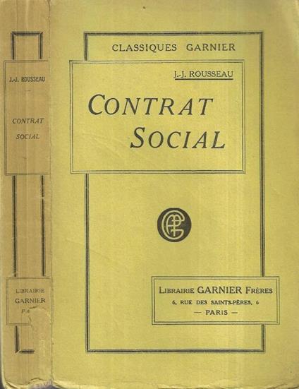 Contrat social - copertina