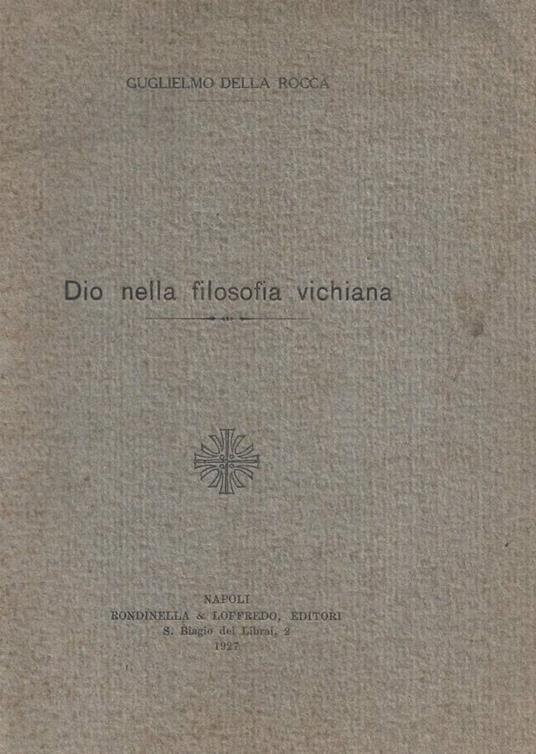 Dio nella filosofia vichiana - copertina