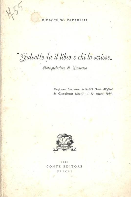 Galeotto fu il libro e chi lo scrisse". Interpretazione di F - copertina