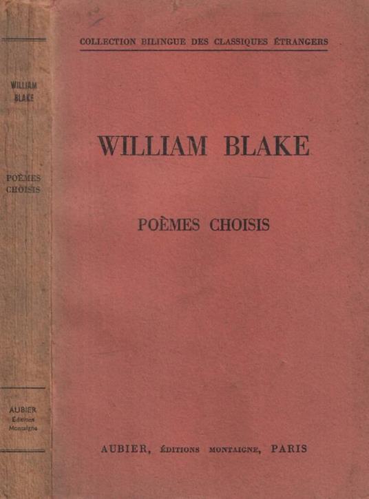 Poèmes choisis - William Blake - copertina