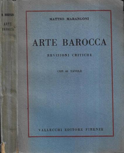 Arte barocca - Matteo Marangoni - copertina