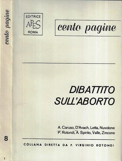 Dibattito sull' aborto - copertina