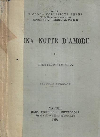Una notte d'amore - copertina