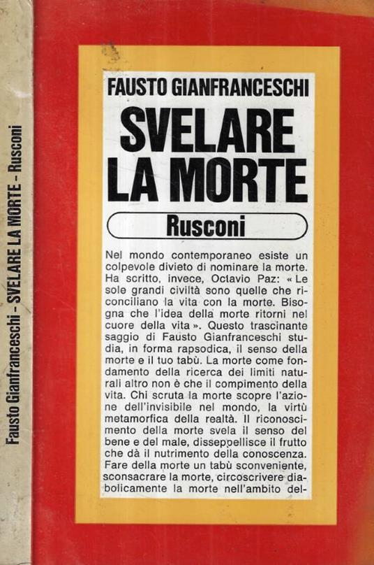 Svelare la morte - Fausto Gianfranceschi - copertina