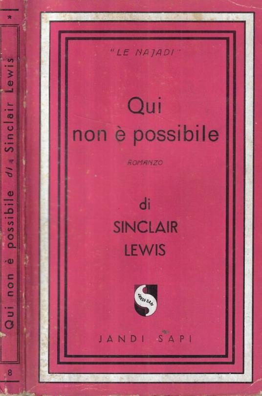Qui non è possibile - Sinclair Lewis - copertina