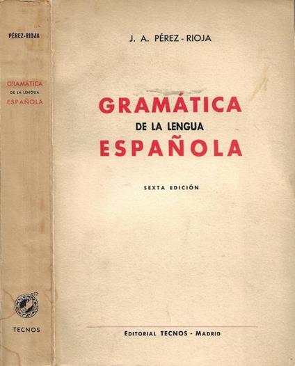 Gramática de la lengua espanola - copertina