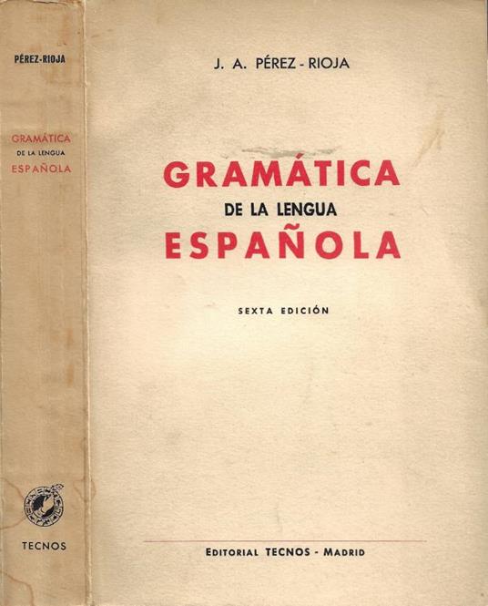 Gramática de la lengua espanola - copertina