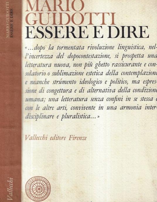 Essere e dire - Mario Guidotti - copertina