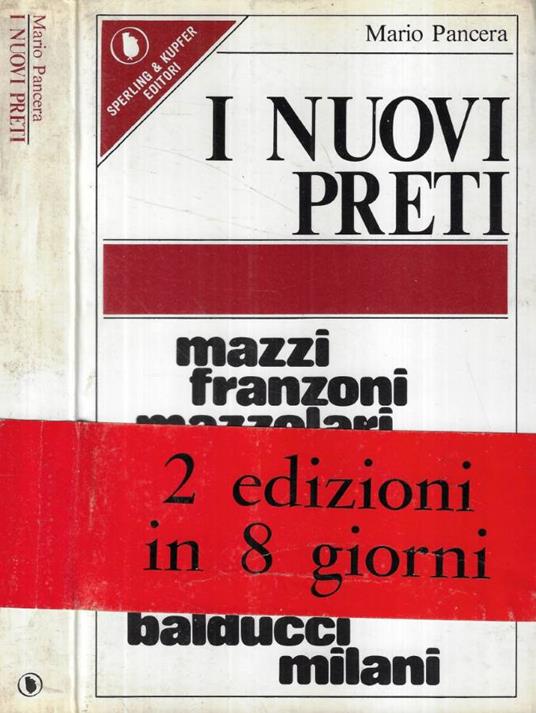 I nuovi preti - Mario Pancera - copertina