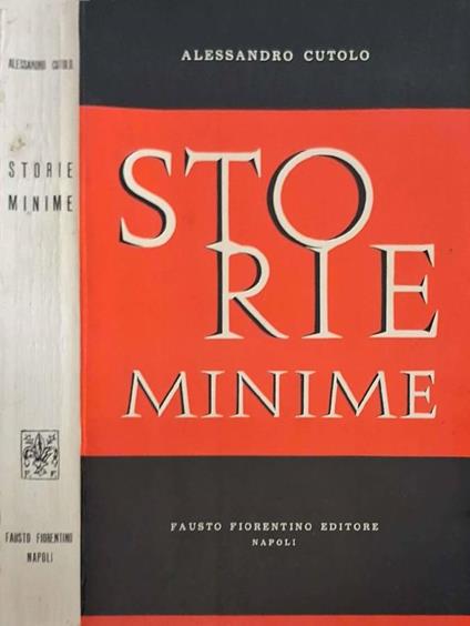 Storie minime - Alessandro Cutolo - copertina