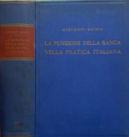 La funzione della banca nella pratica italiana - copertina