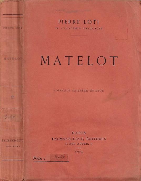 Matelot - Pierre Loti - copertina