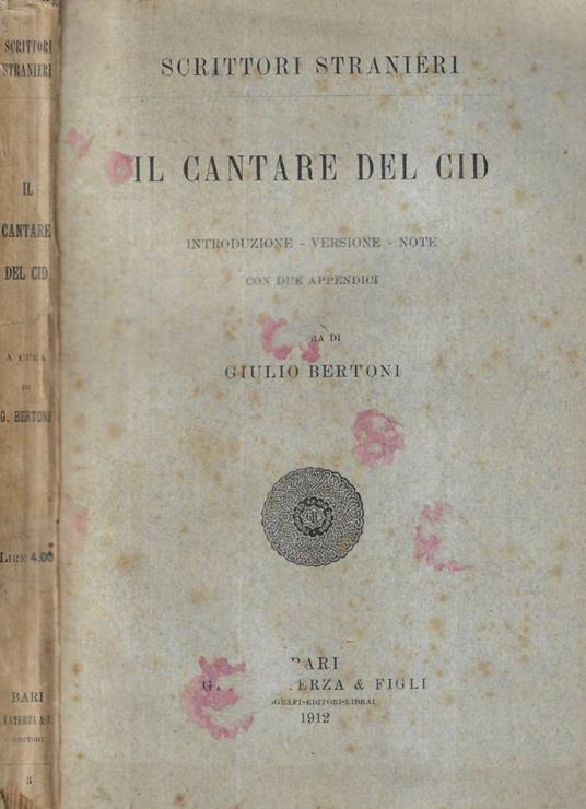 Il cantare del Cid - copertina