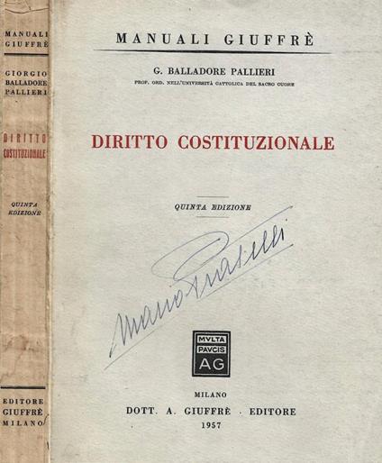 Diritto costituzionale - copertina
