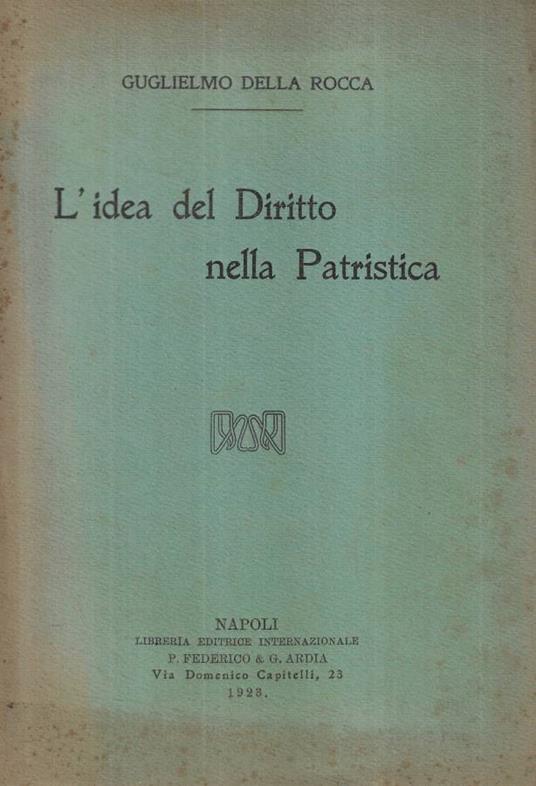 L'idea del Diritto nella Patristica - copertina