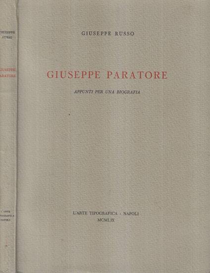 Giuseppe Paratore - Giuseppe Russo - copertina