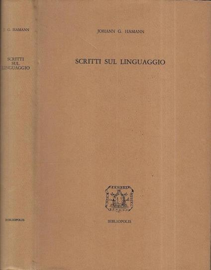 Scritti sul linguaggio - copertina