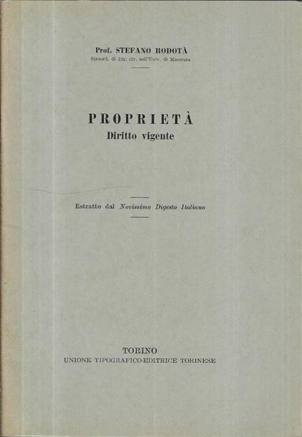 Proprietà - Stefano Rodotà - copertina
