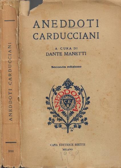 Aneddoti carducciani - copertina