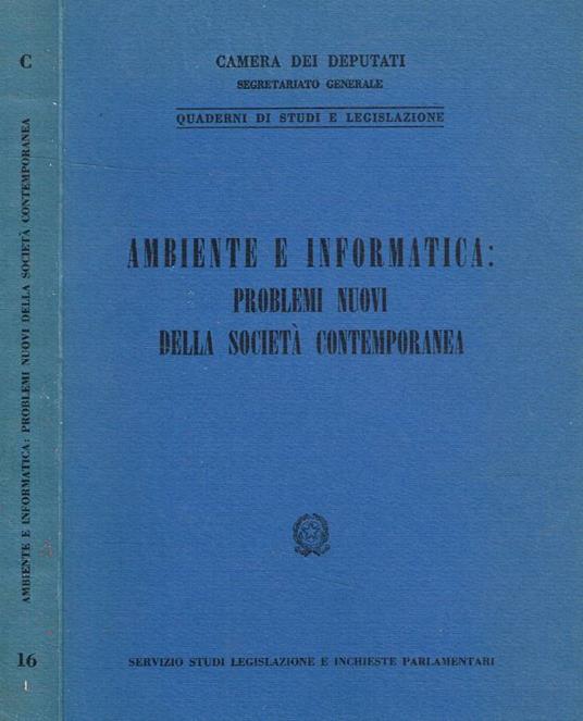 Ambiente e informatica: problemi nuovi della società contemp - copertina