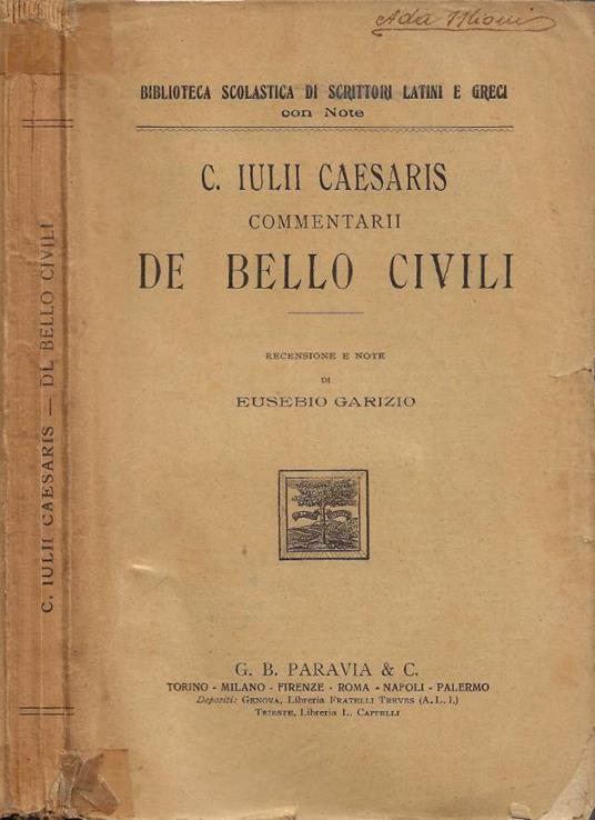 Commentarii de bello civili - copertina