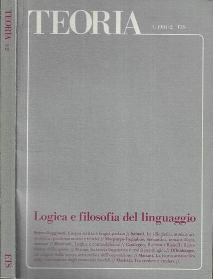 Teoria n. 1 - 2 1981 - copertina
