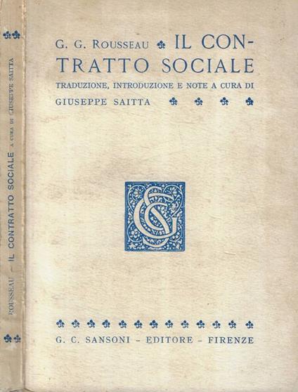 Il contratto sociale - copertina