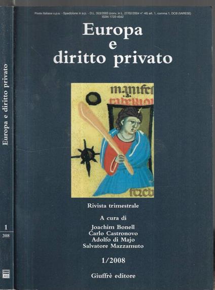 Europa e diritto privato n. 1 - 2008 - copertina