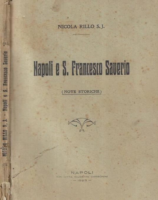 Napoli e S. Francesco Saverio - copertina