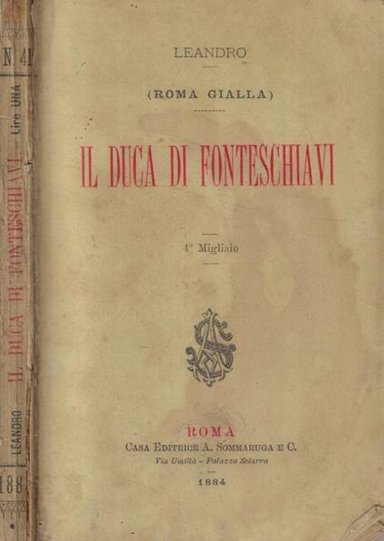 Il Duca di Fonteschiavi - copertina