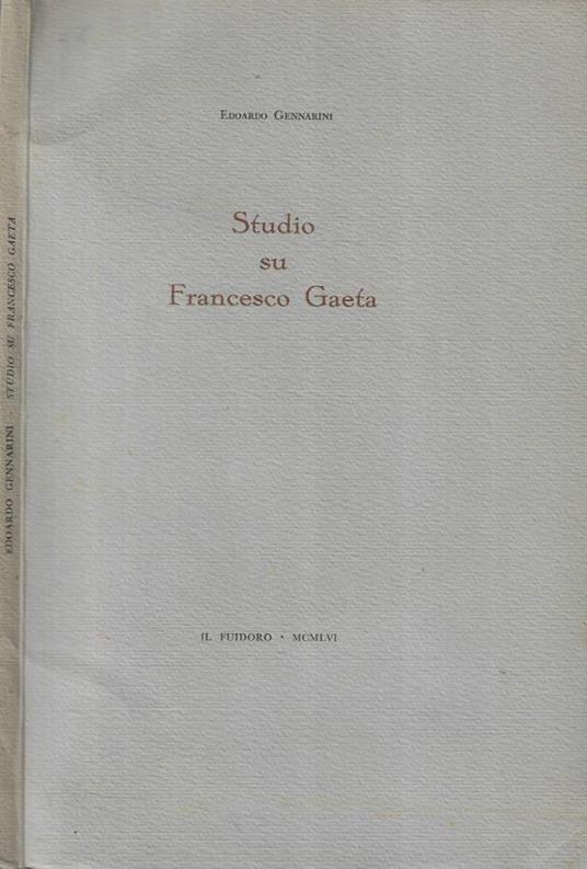 Studio su Francesco Gaeta - copertina