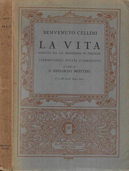 La vita - Benvenuto Cellini - copertina